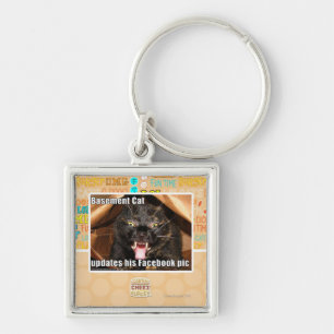 Basement Cat Keychain