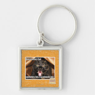 Basement Cat Keychain