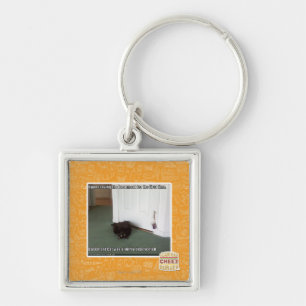 Basement Cat, slightly disoriented Keychain