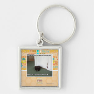 Basement Cat, slightly disoriented Keychain
