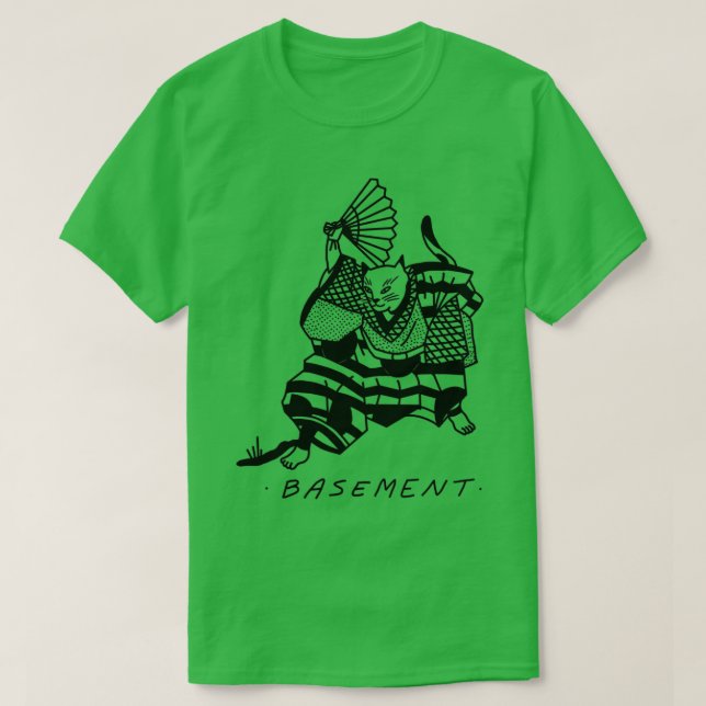 Basement Geisha Cat T-Shirt (Design Front)