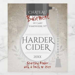 Basement homemade wine beer cider personalized label
