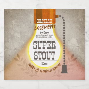 Basement homemade wine beer cider personalized win beer bottle label