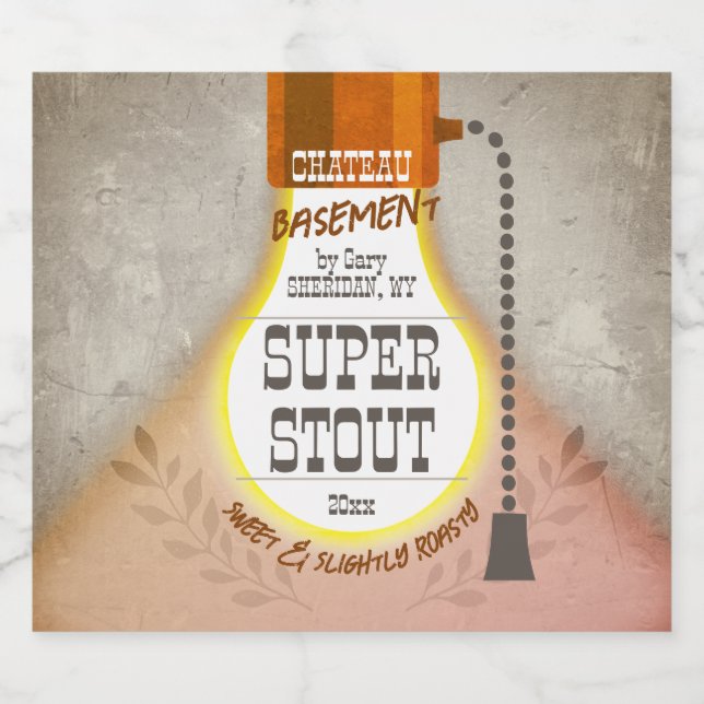 Basement homemade wine beer cider personalized win beer bottle label (Single Label)