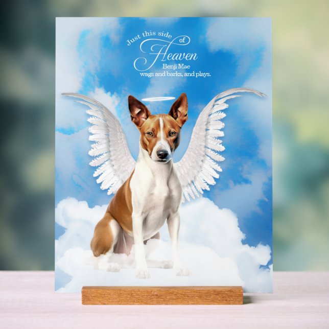 Basenji Angel Chien Nom animal de compagnie Memori (Neutre)