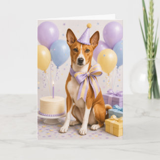 Basenji Birthday Card | Cute Dog Birthday Card
