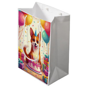 Basenji Birthday Celebration Medium Gift Bag