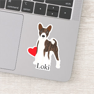 Basenji Brindle Personalized Name Cute