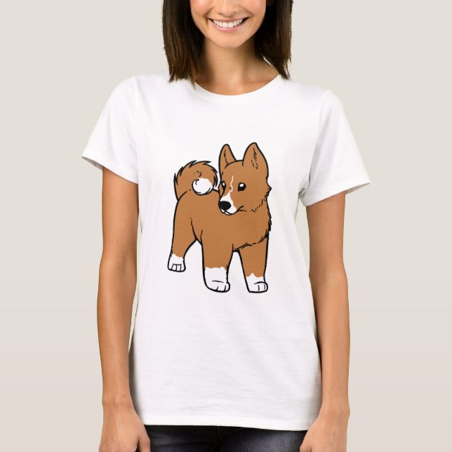 basenji cartoon T-Shirt (Front)