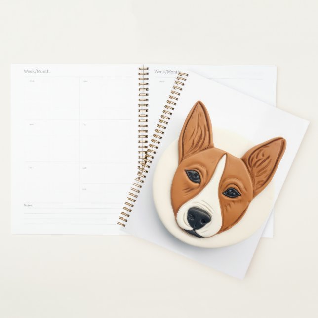 Basenji Chien 3D Inspiré (Devant avec enveloppe)