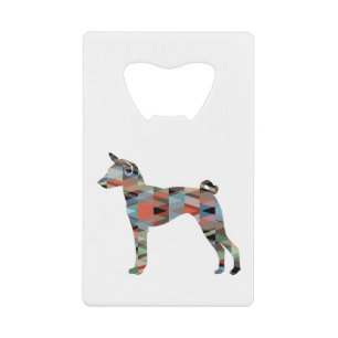 Basenji Chien race Geo Silhouette Plaid