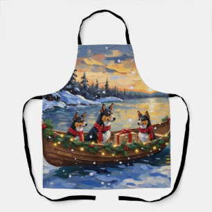 Basenji Christmas Boat Holiday Apron