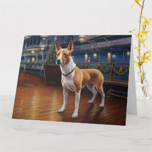 Basenji Christmas Cruise: Pawsome Holiday Delight Card