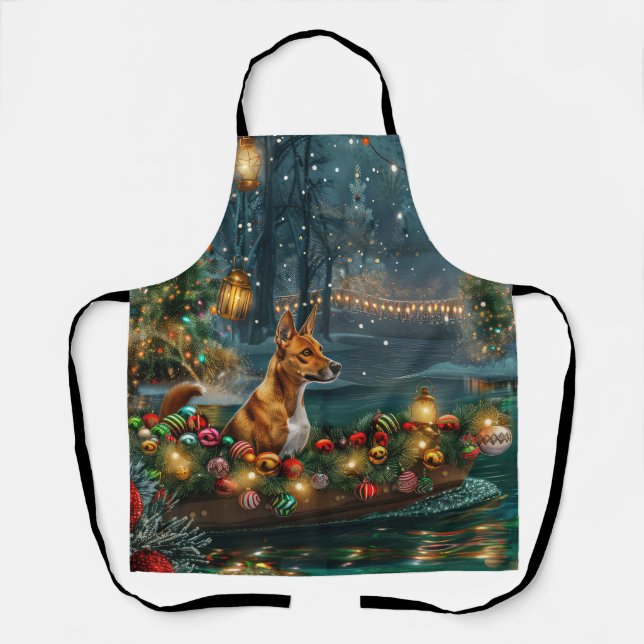 Basenji Christmas Festive Voyage Apron (Front)