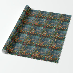 Basenji Christmas Festive Voyage Wrapping Paper