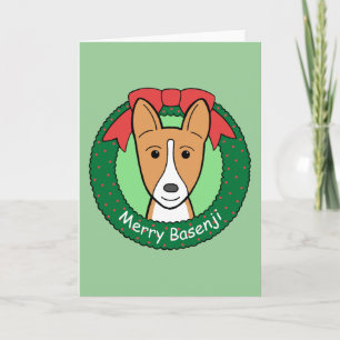 Basenji Christmas Holiday Card