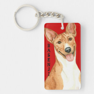 Basenji Colour Block Keychain
