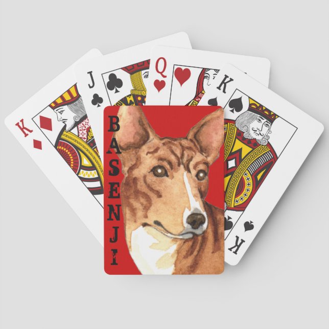 Basenji Colour Block Playing Cards (Back)