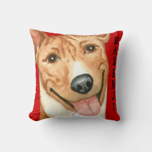 Basenji Colour Block Throw Pillow