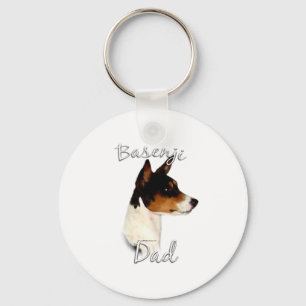 Basenji Dad 2 Keychain