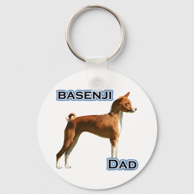 Basenji Dad 4 - Keychain (Front)