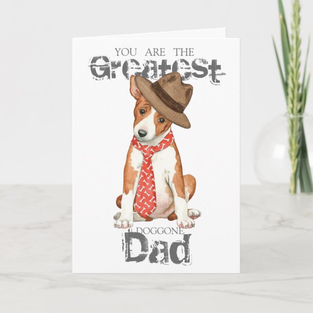 Basenji Dad Card (Front)