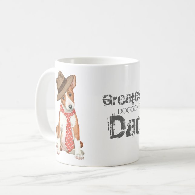 Basenji Dad Coffee Mug (Front Left)