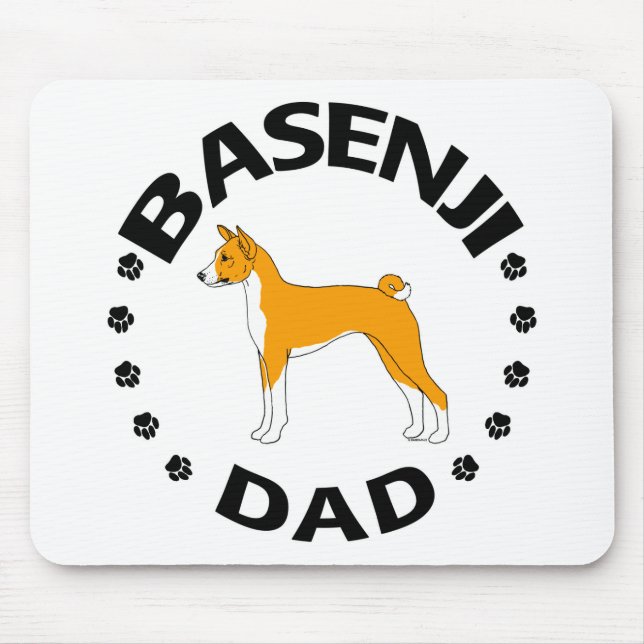 Basenji Dad Mouse Pad (Front)