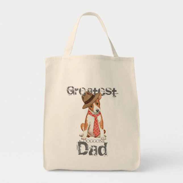 Basenji Dad Tote Bag (Front)