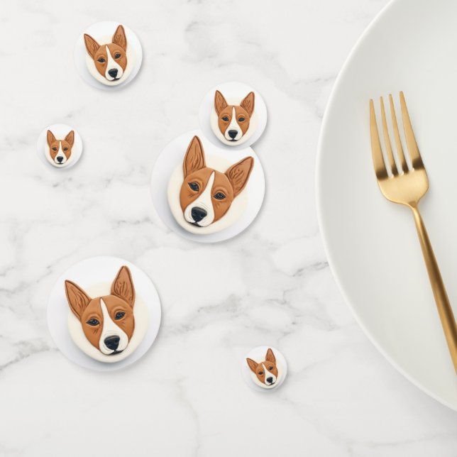 Basenji Dog 3D Inspired Confetti (Group)