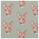 Basenji Dog Art Drawing Fabric