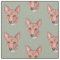 Basenji Dog Art Drawing Fabric