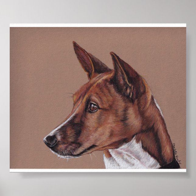 Basenji Dog Art Print (Front)