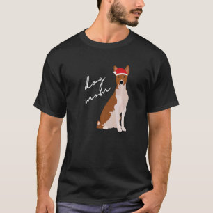 Basenji Dog Mom Christmas T-Shirt