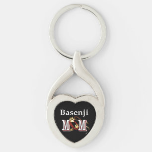 Basenji Dog MOM Keychain