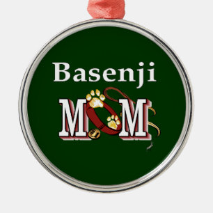 Basenji Dog MOM Metal Ornament
