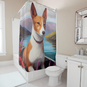 Basenji Dog on a Paddle: A Scenic Adventure
