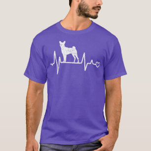 Basenji dog owner funny pet loverHEARTBEAT art T-Shirt