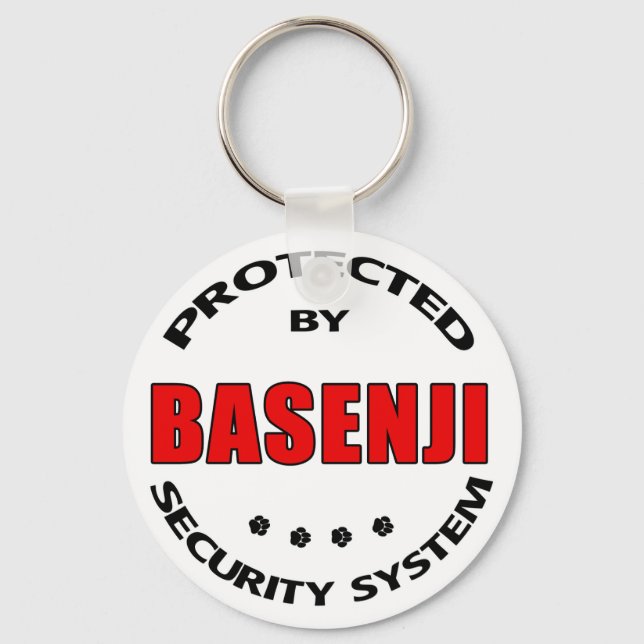 Basenji Dog Security Keychain (Front)