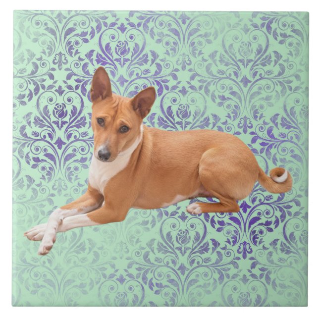 Basenji Dog  Tile (Front)