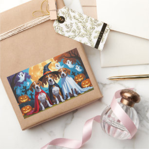 Basenji Dogs Pumpkin Halloween Funny Sticker