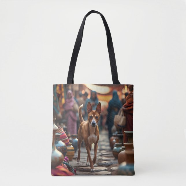 Basenji Elegant Sac fourre-tout à épaule (Devant)