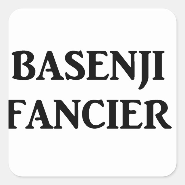 basenji fancier square sticker (Front)