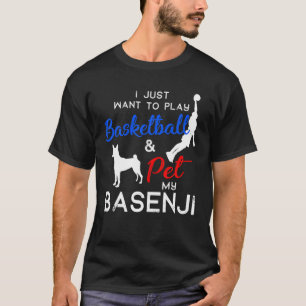 Basenji Funny Basketball Dog Owner Lover Xmas Gift T-Shirt