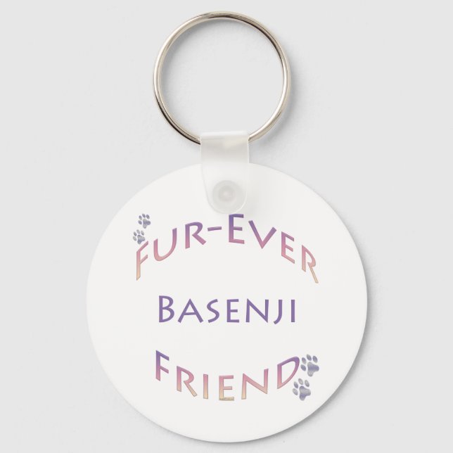 Basenji Furever Keychain (Front)