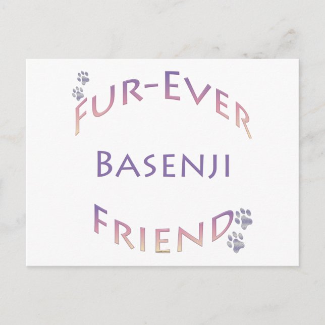 Basenji Furever Postcard (Front)