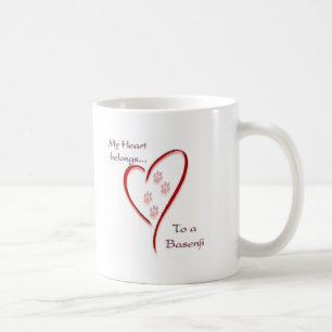 Basenji Heart Belongs Coffee Mug