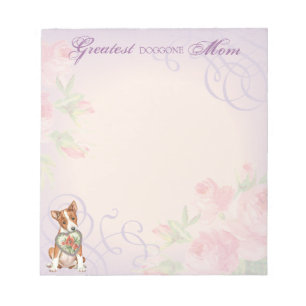 Basenji Heart Mom Notepad