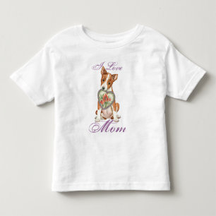 Basenji Heart Mom Toddler T-shirt