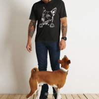 Basenji Hound Sketched Head 